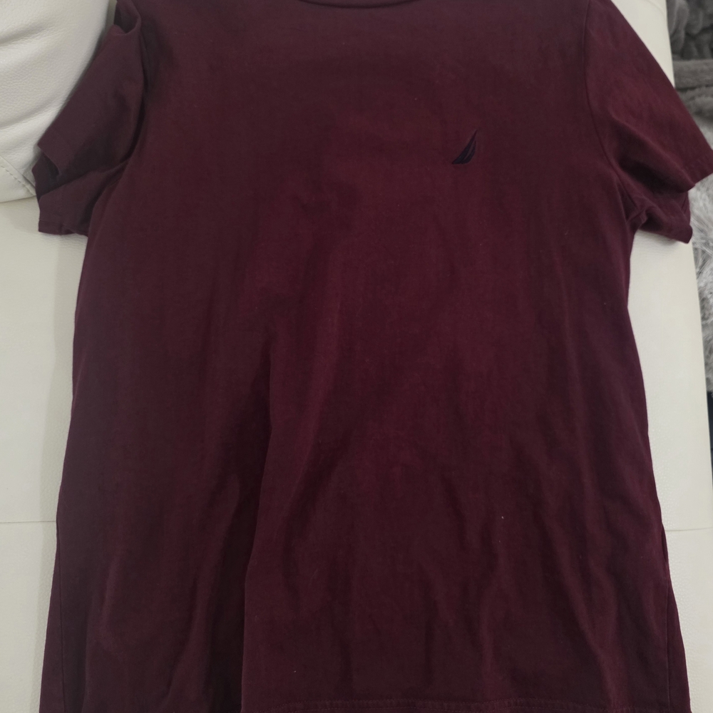 Burgundy  Nautica T-Shirt with Logo